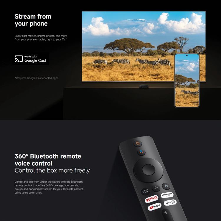 Xiaomi TV Box S 3rd Gen 4K Ultra HD Google TV Smart TV Box Media Player, Quad-Core, 2GB+32GB, Global Version Xiaomi TV Box S 3rd Gen 4K Ultra HD Google TV Smart TV Box Media Player, Quad-Core, 2GB+32GB, Global Version