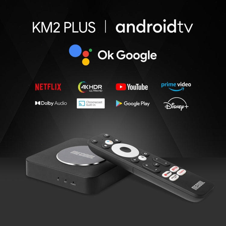 MECOOL KM2 Plus 4K Smart TV BOX Android 11.0 Media Player with Remote Control, Amlogic S905X2 Quad Core, RAM: 2GB, ROM: 16GB, EU Plug, KM2 Plus MECOOL KM2 Plus 4K Smart TV BOX Android 11.0 Media Player with Remote Control, Amlogic S905X2 Quad Core, RAM: 2GB, ROM: 16GB, EU Plug, KM2 Plus