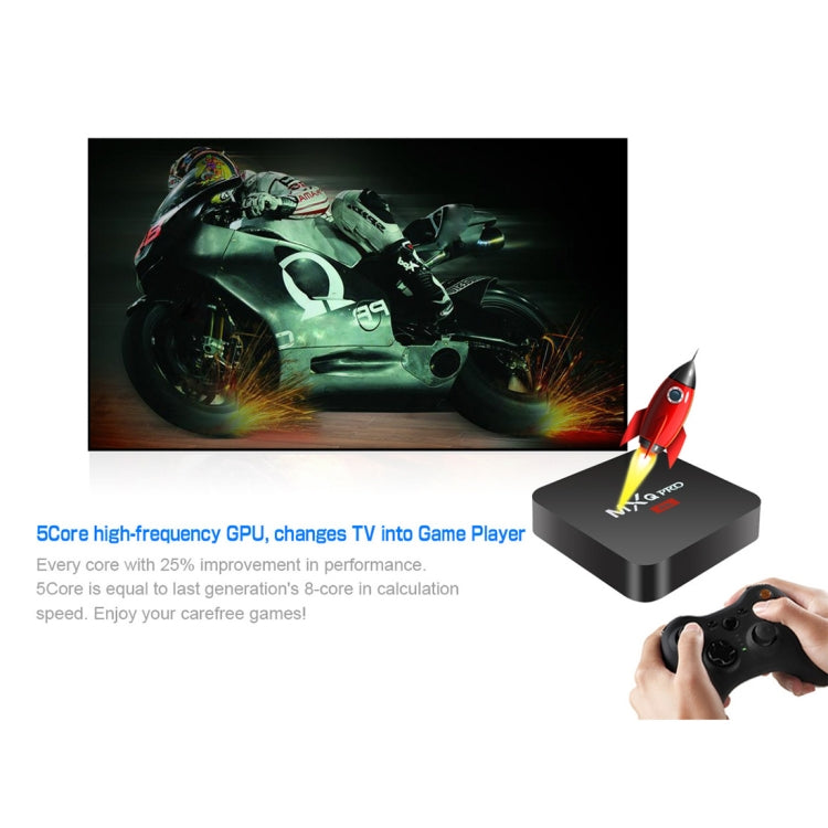 MXQ PROi 1080P 4K HD Smart TV BOX with Remote Controller, Android 7.1 S905W Quad Core Cortex-A53 Up to 2GHz, RAM: 2GB, ROM: 16GB, Support WiFi, UK Plug, 2GB+16GB,UK Plug MXQ PROi 1080P 4K HD Smart TV BOX with Remote Controller, Android 7.1 S905W Quad Core Cortex-A53 Up to 2GHz, RAM: 2GB, ROM: 16GB, Support WiFi, UK Plug, 2GB+16GB,UK Plug