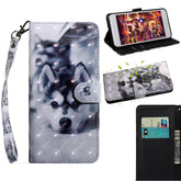 3D Painting Pattern Coloured Drawing Horizontal Flip TPU + PU Leather Case with Holder & Card Slots & Wallet