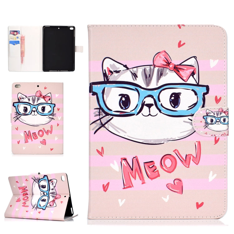 Estuche de cuero PU con tapa horizontal con dibujo de patrón de colores, soporte plegable en tres posiciones y función de suspensión/activación, para iPad 5/6/7/8, para iPad Pro 11, para iPad Pro 11 Estuche de cuero PU con tapa horizontal con dibujo de patrón de colores, soporte plegable en tres posiciones y función de suspensión/activación, para iPad 5/6/7/8, para iPad Pro 11, para iPad Pro 11
