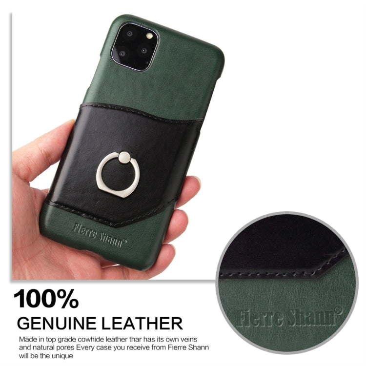 Fierre Shann Oil Wax Texture Genuine Leather Back Cover Case with 360 Degree Rotation Holder & Card Slot, for iPhone 11 Pro, for iPhone 11, for iPhone 11 Pro Max, For Samsung Galaxy Note 10, For Samsung Galaxy Note 10+ Fierre Shann Oil Wax Texture Genuine Leather Back Cover Case with 360 Degree Rotation Holder & Card Slot, for iPhone 11 Pro, for iPhone 11, for iPhone 11 Pro Max, For Samsung Galaxy Note 10, For Samsung Galaxy Note 10+