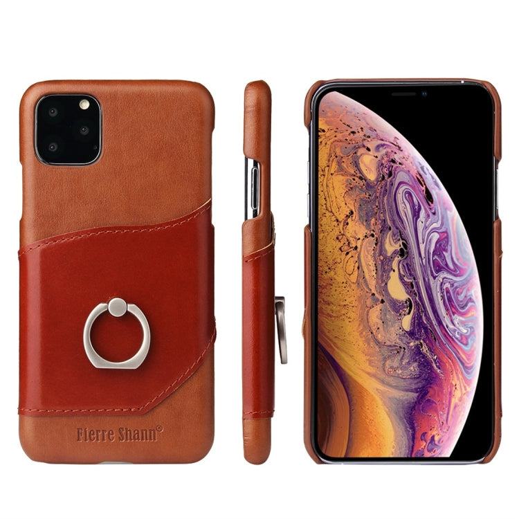 Fierre Shann Oil Wax Texture Genuine Leather Back Cover Case with 360 Degree Rotation Holder & Card Slot, for iPhone 11 Pro, for iPhone 11, for iPhone 11 Pro Max, For Samsung Galaxy Note 10, For Samsung Galaxy Note 10+ Fierre Shann Oil Wax Texture Genuine Leather Back Cover Case with 360 Degree Rotation Holder & Card Slot, for iPhone 11 Pro, for iPhone 11, for iPhone 11 Pro Max, For Samsung Galaxy Note 10, For Samsung Galaxy Note 10+
