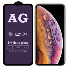 25 PCS AG Matte Anti Blue Light Full Cover Tempered Glass, For iPhone 6 Plus & 6s Plus, For iPhone 8 & 7, For iPhone 8 Plus & 7 Plus, For iPhone XS / X, For iPhone XR, For iPhone XS Max