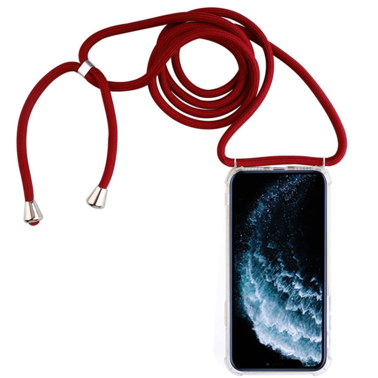Four-Corner Anti-Fall Trasparent TPU Mobile Phone Case With Lanyard for iPhone, For iPhone 11 Pro Four-Corner Anti-Fall Trasparent TPU Mobile Phone Case With Lanyard for iPhone, For iPhone 11 Pro
