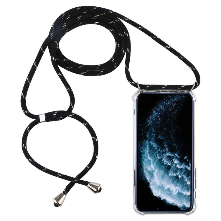 Four-Corner Anti-Fall Trasparent TPU Mobile Phone Case With Lanyard for iPhone, For iPhone 11 Pro Four-Corner Anti-Fall Trasparent TPU Mobile Phone Case With Lanyard for iPhone, For iPhone 11 Pro