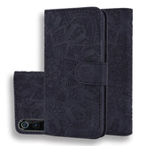 Calf Pattern Double Folding Design Embossed Leather Case with Wallet & Holder & Card Slots, for Xiaomi Mi 9