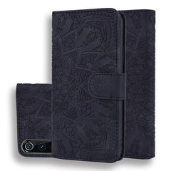 Calf Pattern Double Folding Design Embossed Leather Case with Wallet & Holder & Card Slots, for Xiaomi Mi 9