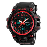 SKMEI 1155B Multifunctional Men Outdoor Sports Noctilucent Waterproof Large Dial Wrist Watch