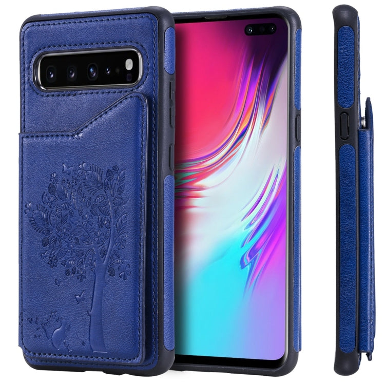 Cat Tree Embossing Pattern Shockproof Protective Case with Card Slots & Photo Frame, For Galaxy S10 5G, For Galaxy S10e, For Galaxy S10, For Galaxy S10+ Cat Tree Embossing Pattern Shockproof Protective Case with Card Slots & Photo Frame, For Galaxy S10 5G, For Galaxy S10e, For Galaxy S10, For Galaxy S10+