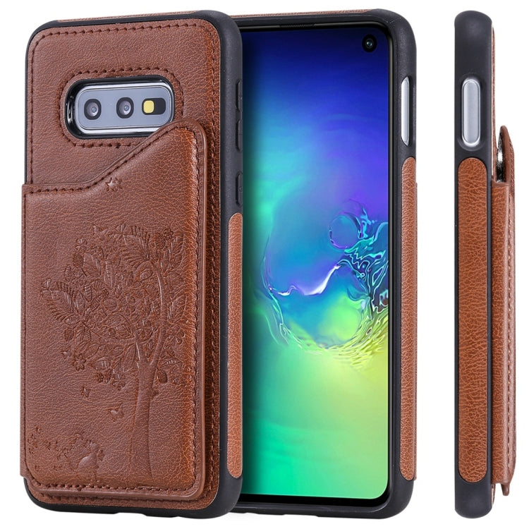 Cat Tree Embossing Pattern Shockproof Protective Case with Card Slots & Photo Frame, For Galaxy S10 5G, For Galaxy S10e, For Galaxy S10, For Galaxy S10+ Cat Tree Embossing Pattern Shockproof Protective Case with Card Slots & Photo Frame, For Galaxy S10 5G, For Galaxy S10e, For Galaxy S10, For Galaxy S10+