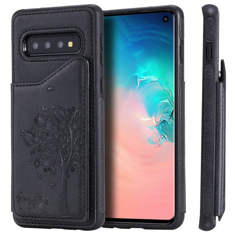 Cat Tree Embossing Pattern Shockproof Protective Case with Card Slots & Photo Frame, For Galaxy S10 5G, For Galaxy S10e, For Galaxy S10, For Galaxy S10+ Cat Tree Embossing Pattern Shockproof Protective Case with Card Slots & Photo Frame, For Galaxy S10 5G, For Galaxy S10e, For Galaxy S10, For Galaxy S10+