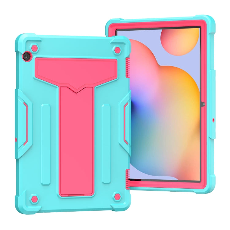 T-shaped Bracket Contrast Color Shockproof PC + Silicone Protective Case, For Huawei MatePad T8, For Huawei MediaPad T5 T-shaped Bracket Contrast Color Shockproof PC + Silicone Protective Case, For Huawei MatePad T8, For Huawei MediaPad T5