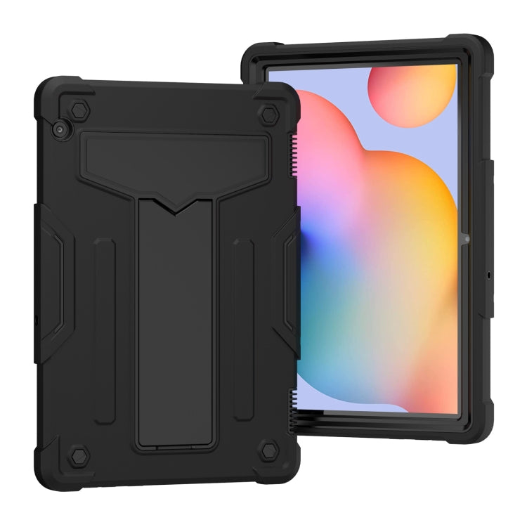 T-shaped Bracket Contrast Color Shockproof PC + Silicone Protective Case, For Huawei MatePad T8, For Huawei MediaPad T5 T-shaped Bracket Contrast Color Shockproof PC + Silicone Protective Case, For Huawei MatePad T8, For Huawei MediaPad T5