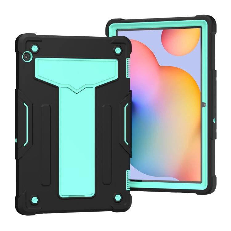 T-shaped Bracket Contrast Color Shockproof PC + Silicone Protective Case, For Huawei MatePad T8, For Huawei MediaPad T5 T-shaped Bracket Contrast Color Shockproof PC + Silicone Protective Case, For Huawei MatePad T8, For Huawei MediaPad T5