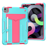 T-shaped Bracket Contrast Color Shockproof PC + Silicone Protective Case, For iPad Air 2022 / 2020 10.9 / iPad Pro 11, For Samsung Galaxy Tab A7 10.4 (2020)
