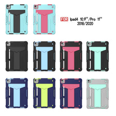 T-shaped Bracket Contrast Color Shockproof PC + Silicone Protective Case, For iPad Air 2022 / 2020 10.9 / iPad Pro 11, For Samsung Galaxy Tab A7 10.4 (2020)