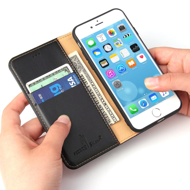 Fierre Shann PU Echtleder Textur Horizontal Flip Ledertasche mit Halter & Kartenfächern & Geldbörse für iPhone 8 / 7 / SE 2020, für iPhone 8 / 7 / SE 2022 / SE 2020 Fierre Shann PU Echtleder Textur Horizontal Flip Ledertasche mit Halter & Kartenfächern & Geldbörse für iPhone 8 / 7 / SE 2020, für iPhone 8 / 7 / SE 2022 / SE 2020