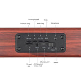 D10 Bluetooth 4.2 Portable Wooden Handheld Bluetooth Speaker, D10(Red Wood Texture)