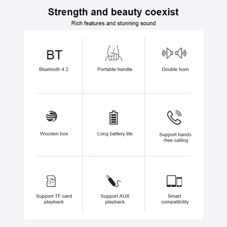 D10 Bluetooth 4.2 Portable Wooden Handheld Bluetooth Speaker, D10(Red Wood Texture) D10 Bluetooth 4.2 Portable Wooden Handheld Bluetooth Speaker, D10(Red Wood Texture)