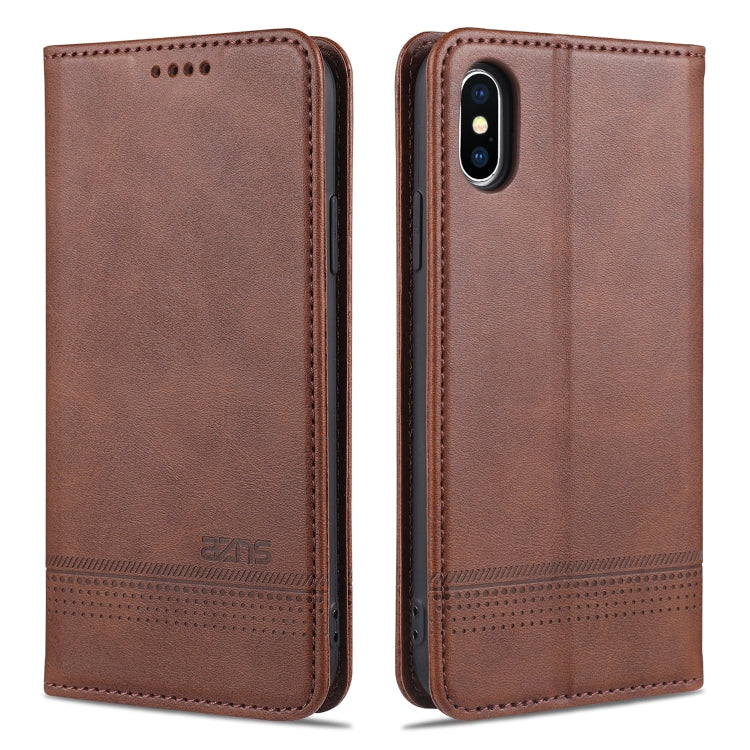 AZNS Magnetic Calf Texture Horizontal Flip Leather Case with Card Slots & Holder & Wallet, For iPhone XR, For iPhone XS Max AZNS Magnetic Calf Texture Horizontal Flip Leather Case with Card Slots & Holder & Wallet, For iPhone XR, For iPhone XS Max