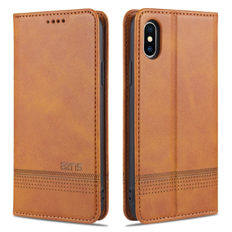 AZNS Magnetic Calf Texture Horizontal Flip Leather Case with Card Slots & Holder & Wallet, For iPhone XR, For iPhone XS Max AZNS Magnetic Calf Texture Horizontal Flip Leather Case with Card Slots & Holder & Wallet, For iPhone XR, For iPhone XS Max
