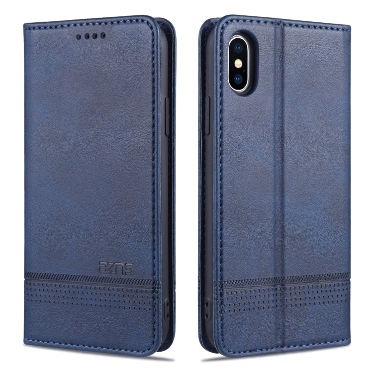 AZNS Magnetic Calf Texture Horizontal Flip Leather Case with Card Slots & Holder & Wallet, For iPhone XR, For iPhone XS Max AZNS Magnetic Calf Texture Horizontal Flip Leather Case with Card Slots & Holder & Wallet, For iPhone XR, For iPhone XS Max