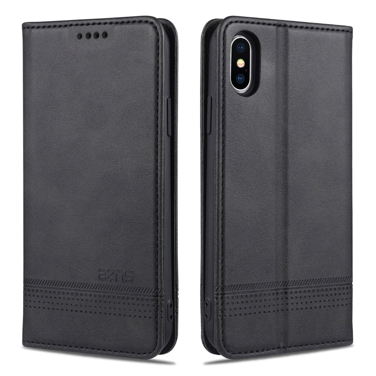 AZNS Magnetic Calf Texture Horizontal Flip Leather Case with Card Slots & Holder & Wallet, For iPhone XR, For iPhone XS Max AZNS Magnetic Calf Texture Horizontal Flip Leather Case with Card Slots & Holder & Wallet, For iPhone XR, For iPhone XS Max
