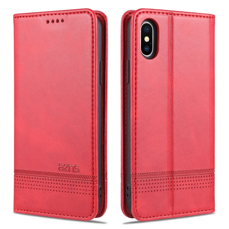 AZNS Magnetic Calf Texture Horizontal Flip Leather Case with Card Slots & Holder & Wallet, For iPhone XR, For iPhone XS Max AZNS Magnetic Calf Texture Horizontal Flip Leather Case with Card Slots & Holder & Wallet, For iPhone XR, For iPhone XS Max