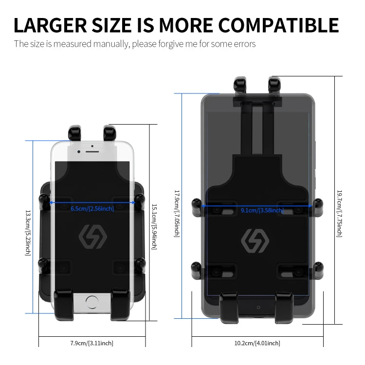 WUPP CS-1205A1 All Aluminum Alloy Motorcycle Navigation Bracket Phone Holder, CS-1205A1 WUPP CS-1205A1 All Aluminum Alloy Motorcycle Navigation Bracket Phone Holder, CS-1205A1