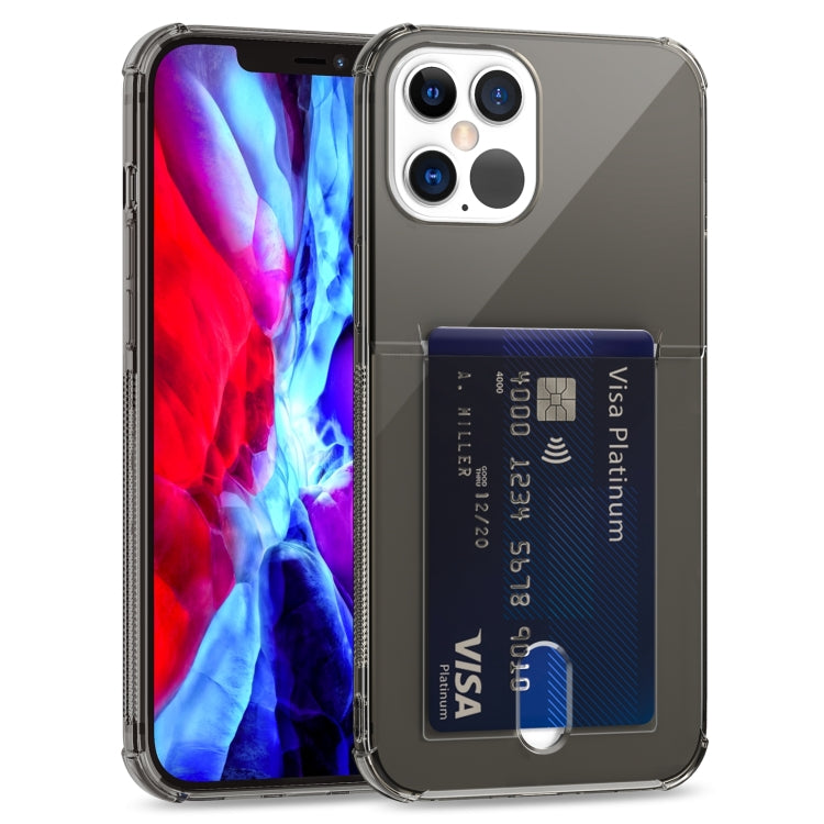 TPU Transparent Protective Case with Card Slots, For iPhone 12, For iPhone 12 Mini TPU Transparent Protective Case with Card Slots, For iPhone 12, For iPhone 12 Mini