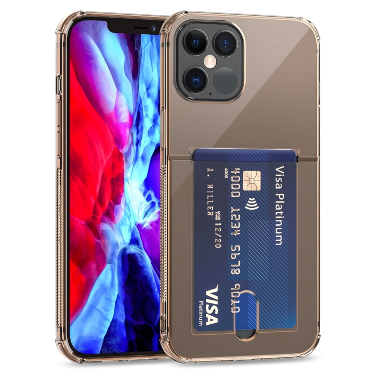 TPU Transparent Protective Case with Card Slots, For iPhone 12, For iPhone 12 Mini TPU Transparent Protective Case with Card Slots, For iPhone 12, For iPhone 12 Mini