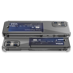 TPU Transparent Protective Case with Card Slots, For iPhone 12 Pro, For iPhone 12 Pro Max