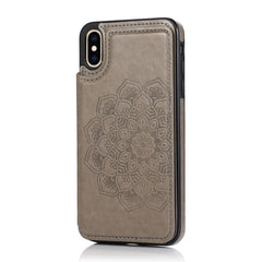 PU+TPU-Schutzhülle mit Mandala-Muster und doppelter Schnalle, mit Kartenfächern und Halter und Bilderrahmen, für iPhone 11 Pro, für iPhone 11 Pro Max