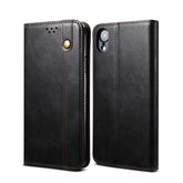 Simple Wax Crazy Horse Texture Horizontal Flip Leather Case with Card Slots & Wallet, For iPhone XR, For iPhone XS / X, For iPhone XS Max