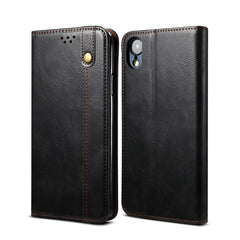 Simple Wax Crazy Horse Texture Horizontal Flip Leather Case with Card Slots & Wallet, For iPhone XR, For iPhone XS / X, For iPhone XS Max