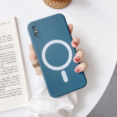 Funda Magsafe de silicona líquida de cobertura total a prueba de golpes para iPhone X/XS, iPhone XR y iPhone XS Max