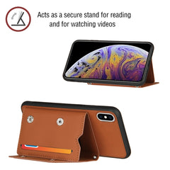 Skin Feel PU + TPU + PC Back Cover Shockproof Case with Card Slots & Holder & Photo Frame