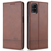 AZNS Magnetic Calf Texture Horizontal Flip Leather Case with Card Slots & Holder & Wallet, For Samsung Galaxy M51 (Side Fingerprint)