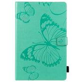 Pressed Printing Butterfly Pattern Horizontal Flip Leather Case with Holder & Card Slots & Wallet & Sleep / Wake-up Function, For Samsung Galaxy Tab S6 T860