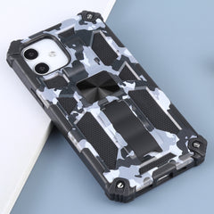 Camouflage Armor Stoßfeste TPU + PC Magnetische Schutzhülle mit Halterung, Für iPhone 12 / 12 Pro, Für iPhone 12 Pro Max, Für iPhone 12 mini