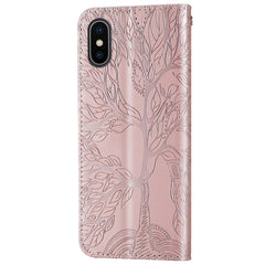 Life of Tree Embossing Pattern Horizontal Flip Leather Case with Holder & Card Slot & Wallet & Photo Frame & Lanyard