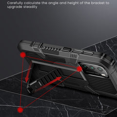 Vanguard Warrior - Funda protectora de TPU + PC a prueba de golpes de dos colores con todo incluido y soporte para LG K31, LG K41S, LG K61, LG Stylo 6 y OPPO A5s