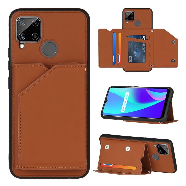 Skin Feel PU + TPU + PC Back Cover Shockproof Case with Card Slots & Holder & Photo Frame, For OPPO Realme C15, For Samsung Galaxy M60s & A81, For Huawei P40 Lite & Nova 6 SE, For Samsung Galaxy S20 FE Skin Feel PU + TPU + PC Back Cover Shockproof Case with Card Slots & Holder & Photo Frame, For OPPO Realme C15, For Samsung Galaxy M60s & A81, For Huawei P40 Lite & Nova 6 SE, For Samsung Galaxy S20 FE