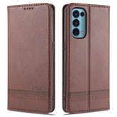 AZNS Magnetic Calf Texture Horizontal Flip Leather Case with Card Slots & Holder & Wallet, For Oppo Reno5 5G, For Oppo Reno5 Pro 5G, For Xiaomi Redmi Note 9 5G
