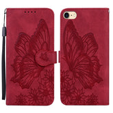 Retro Skin Feel Butterflies Embossing Horizontal Flip Leather Case with Holder & Card Slots & Wallet, For iPhone 6 / 6s, For iPhone 6 Plus / 6s Plus, For iPhone SE 2022 / SE 2020 / 8 / 7, For iPhone 8 Plus / 7Plus