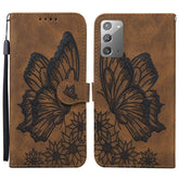 Retro Skin Feel Butterflies Embossing Horizontal Flip Leather Case with Holder & Card Slots & Wallet, For Samsung Galaxy Note20, For Samsung Galaxy Note20 5G, For Samsung Galaxy S20, For Samsung Galaxy S20 FE
