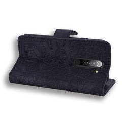 Calf Pattern Mandala Double Folding Design Embossed Leather Case with Wallet & Holder & Card Slots, For Xiaomi Redmi Note 8 Pro, For Galaxy A10s, For Galaxy A20s, For Galaxy A30s / A50s, For Xiaomi Mi CC9e / Mi A3