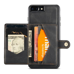 JEEHOOD - Funda protectora magnética desmontable retro con ranura para billetera, tarjeta y soporte, para iPhone 8 Plus y 7 Plus, para iPhone SE 2022/SE 2020 y 8 y 7, para iPhone X/XS, para iPhone XR, para iPhone XS Max, para iPhone 11 Pro