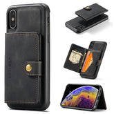 JEEHOOD Retro Magnetic Detachable Protective Case with Wallet & Card Slot & Holder, For iPhone XS Max, For iPhone 11 Pro, For iPhone 11, For iPhone 11 Pro Max